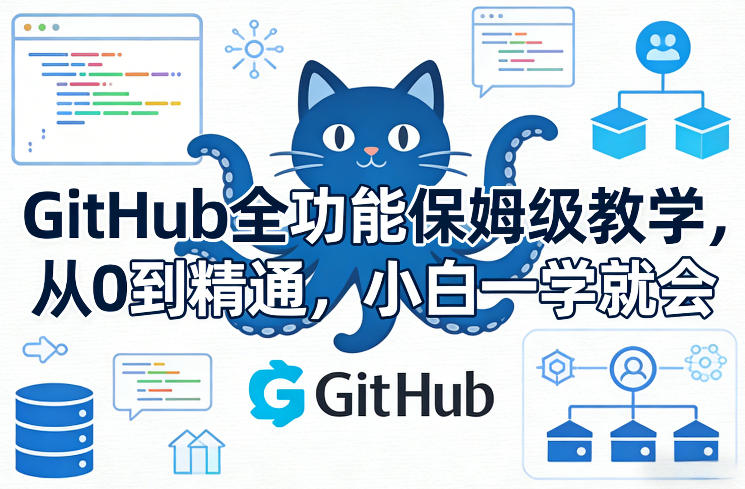 GitHub零基础入门指南、保姆级全功能详解、从小白到精通实战