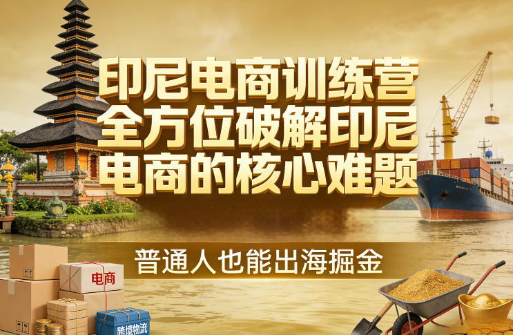 印尼电商训练营、破解出海核心难题、助力普通人掘金新蓝海