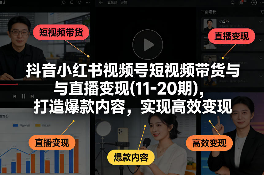 短视频直播带货实战、爆款内容创作指南、高效变现全攻略更新