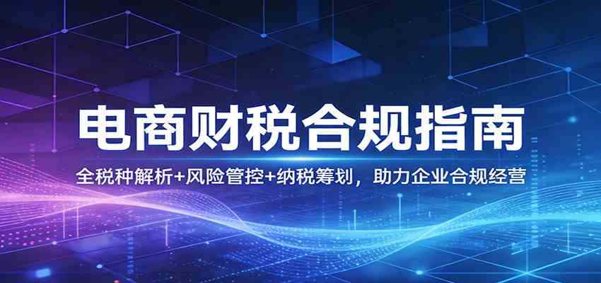 电商财税合规指南 全税种解析风险管控 纳税筹划助力合规经营