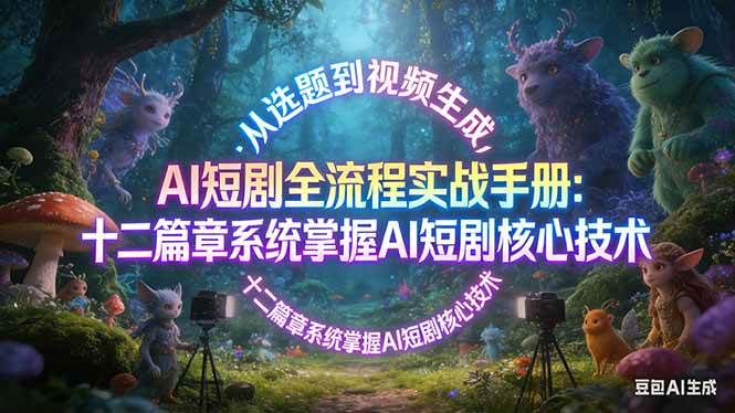 AI短剧全流程实战手册、十二篇章系统掌握、从选题到生成核心技术