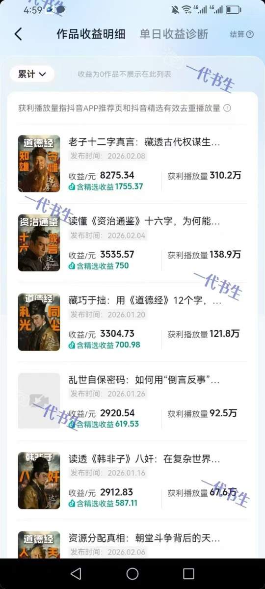 抖音300w粉丝博主的政史类科普视频教学，有大流量扶持，拿伙伴伙伴+精选独家双份收益（2）