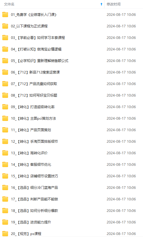 （12186期）淘系运营实战班：市场分析、定位、定价、引流、产品策划，爆品打造（2）