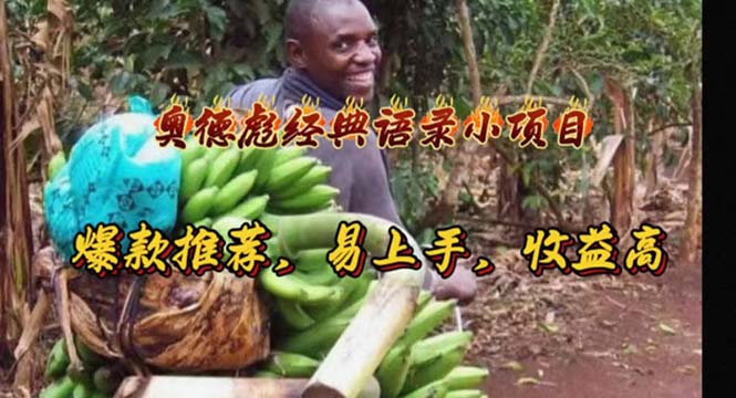 (11030期)奥德彪经典语录小项目,爆款推荐,易上手,收益高 (11030期)奥德彪经典语录小项目,爆款推荐,易上手,收益高