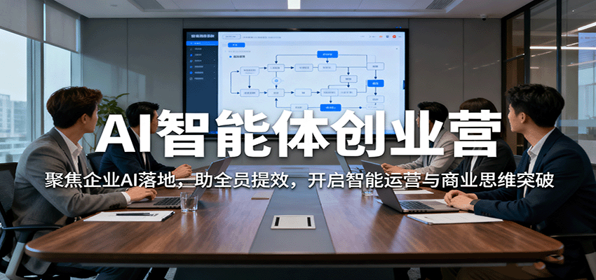 AI智能体创业营:聚焦企业AI落地,助全员提效,开启智能运营与商业思维突破