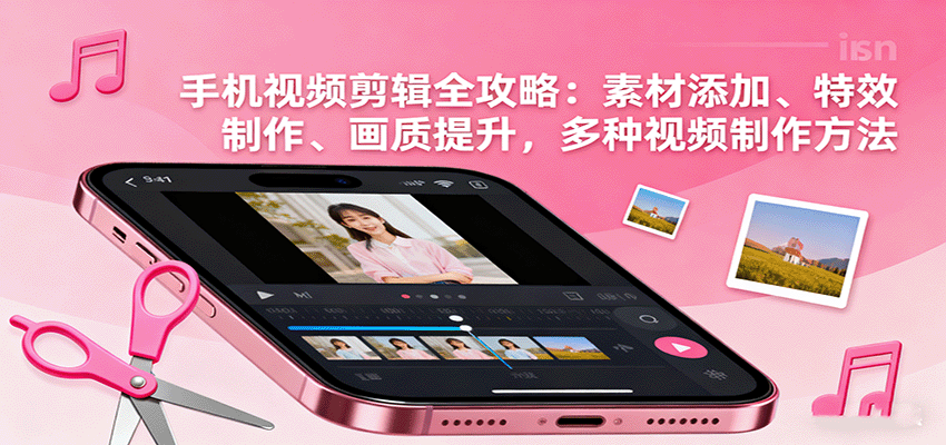 手机视频剪辑全攻略：素材添加、特效制作、画质提升，多种视频制作方法