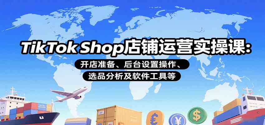 TikTok Shop店铺运营实操课:开店准备、后台设置操作、选品分析及软件工具等 TikTok Shop店铺运营实操课:开店准备、后台设置操作、选品分析及软件工具等