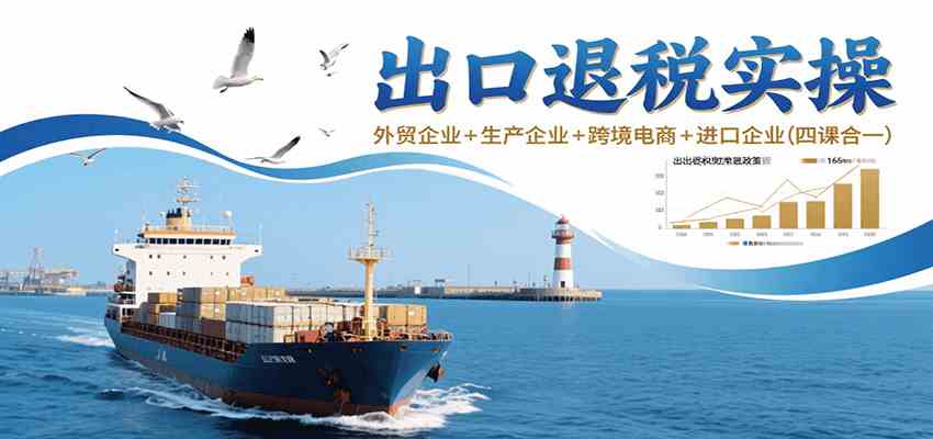 出口退税实操-外贸企业+生产企业+跨境电商+进口企业(四课合一)