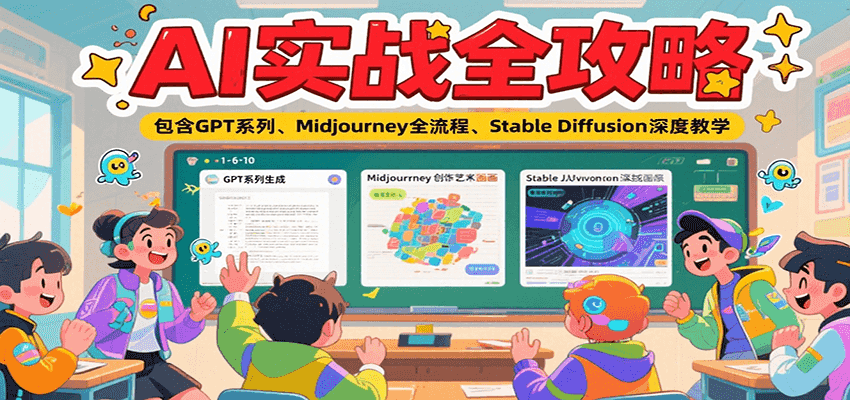 AI实战全攻略,包含GPT系列、Midjourney全流程、Stable Diffusion深度教学 AI实战全攻略,包含GPT系列、Midjourney全流程、Stable Diffusion深度教学