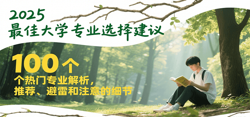 2025最佳大学专业选择建议，100个热门专业解析，推荐、避雷和注意的细节