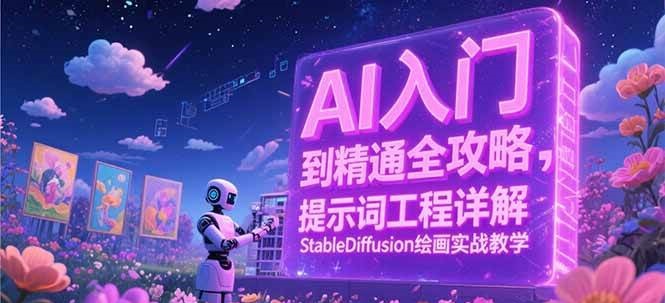 AI入门到精通全攻略,提示词工程详解,StableDiffusion绘画实战教学