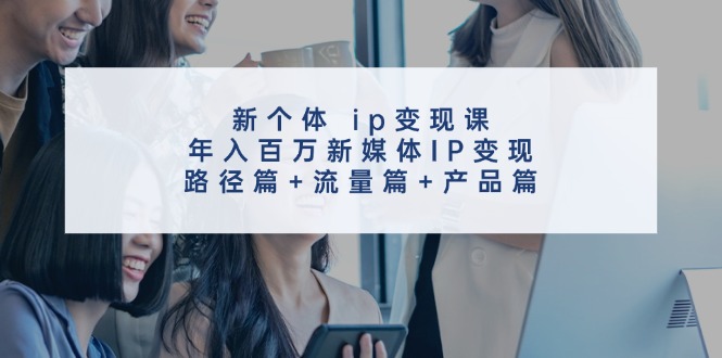 新个体ip变现课,年入百万新媒体IP变现,路径篇+流量篇+产品篇