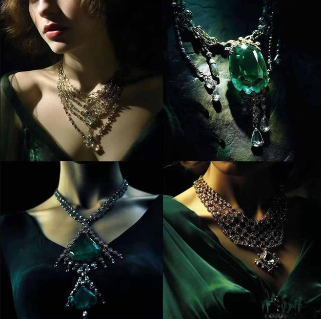 460+专业Midjourney珠宝摄影AI提示词戒指，项链-耳环-手链-宝石等，立即开始创作珠宝艺术（3）