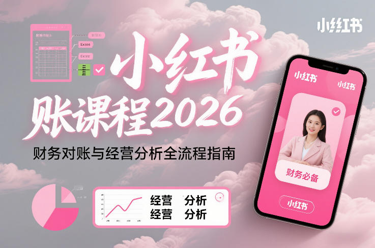 小红书对账课程2026,财务对账与经营分析全流程指南