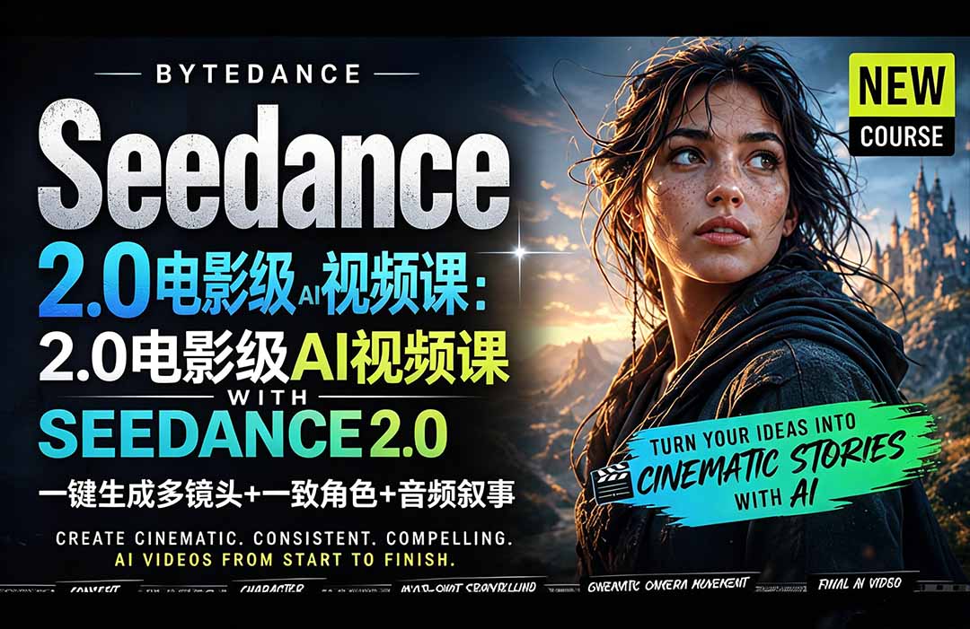 Seedance 2.0，电影级AI视频，多镜一致音频叙事