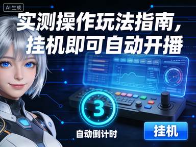 AI数字人直播技术,实测操作玩法指南,挂机即可自动开播