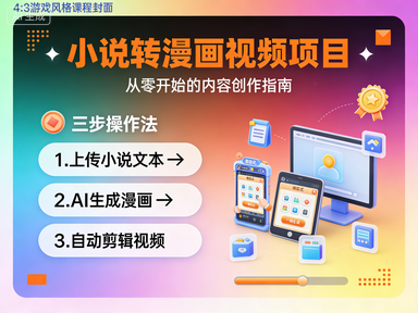 小说转漫画视频项目，傻瓜式操作多种变现方式，多平台分发实现内容转化