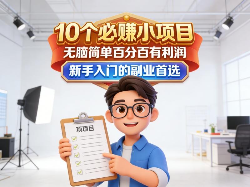 （16463期）10个必赚小项目，无脑简单百分百有利润，新手入门的副业首选