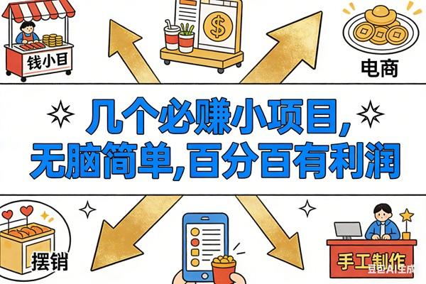 9个必赚小项目,无脑简单,百分百有利润,副业首选,日入200+