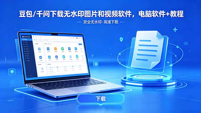 <span style='color:#001aff'>豆包/千问下载无水印图片和视频软件，电脑软件+教程</span>
