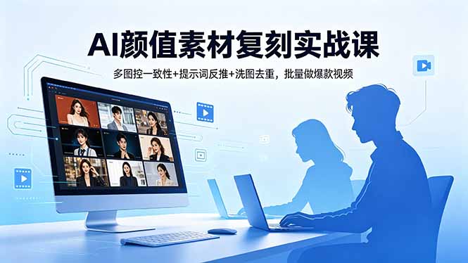<span style='color:#a100e0'>AI颜值素材复刻实战课，多图控一致性+提示词反推+洗图去重，批量做爆款视频</span>
