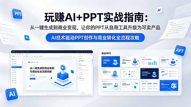 <span style='color:#a100e0'>玩赚AI+PPT实战指南-更新5月13：从一键生成到商业变现，让你的PPT从自用工具升级为可卖产品</span>