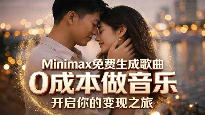 <span style='color:#078a00'>Minimax免费生成歌曲实测！0成本做音乐，说唱流行Lofi一键生成</span>