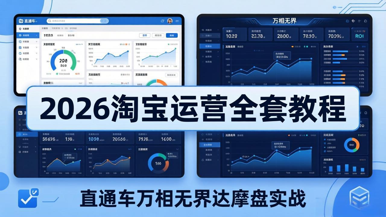<span style='color:#078a00'>2026淘宝运营全套教程(更新5月8日),直通车万相无界达摩盘实战,从基础到进阶提升流量转化</span>