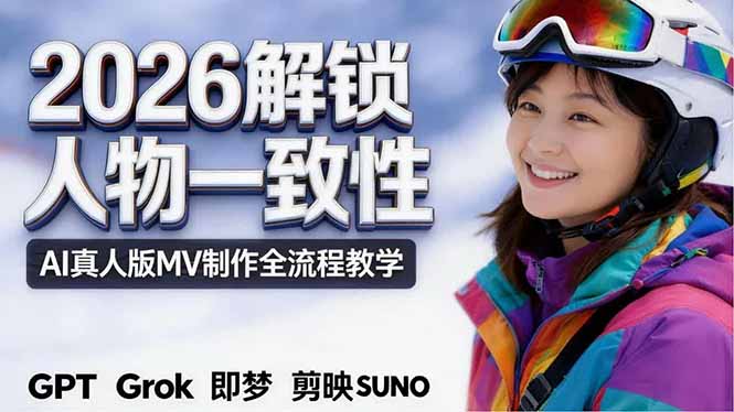 <span style='color:#a100e0'>2026独创解锁人物一致性:AI真人版MV制作,不讲空话,不拼概念,全流程实操</span>