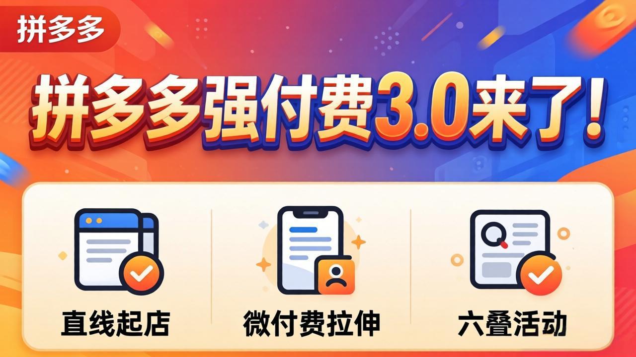 <span style='color:#001aff'>拼多多强付费3.0来了（更新4月）直线起店+微付费拉伸+六叠活动，稳定起店破解流量瓶颈</span>
