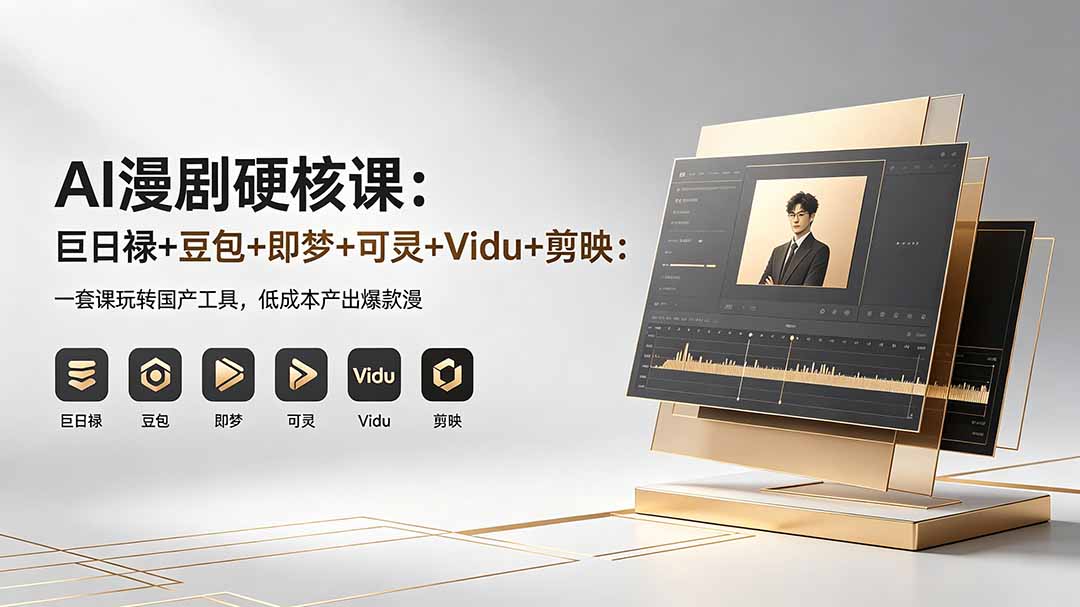 <span style='color:#ff0000'>AI漫剧硬核课:巨日禄+豆包+即梦+可灵+Vidu+剪映:一套课玩转国产工具,低成本产出爆款漫剧</span>