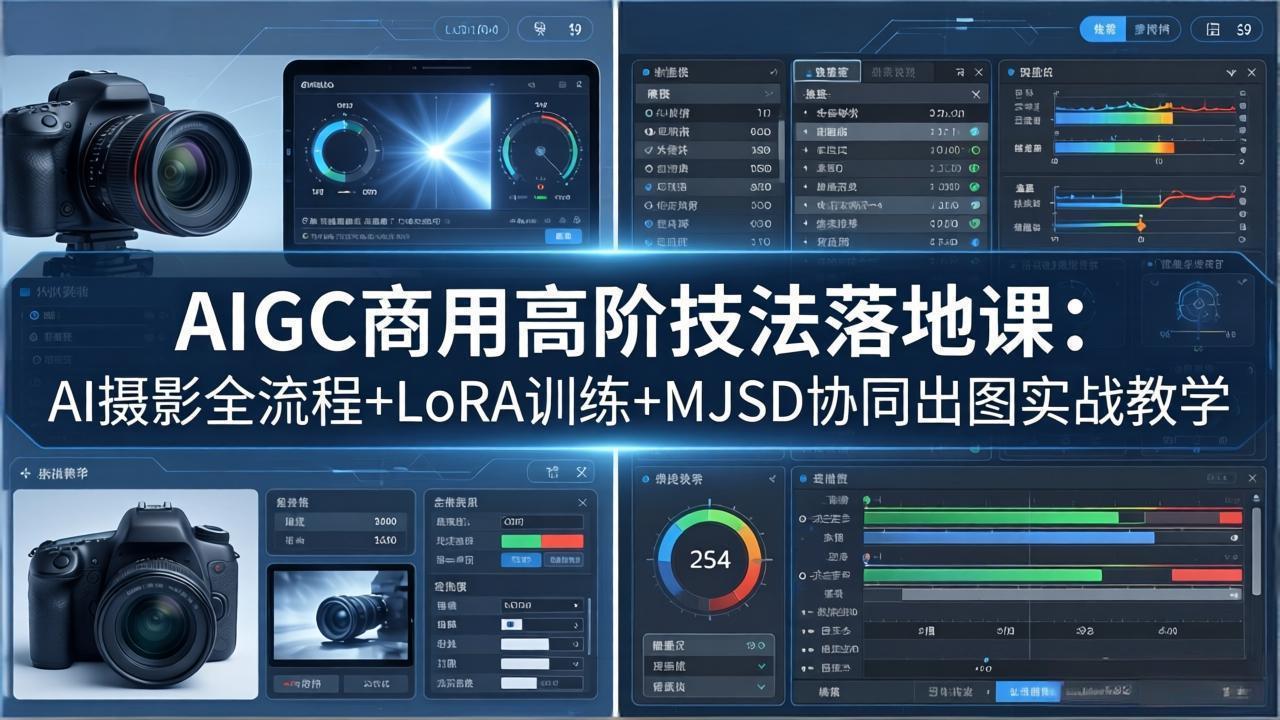 <span style='color:#078a00'>AIGC商用高阶技法落地课:AI摄影全流程+LoRA训练+MJSD协同出图实战教学</span>