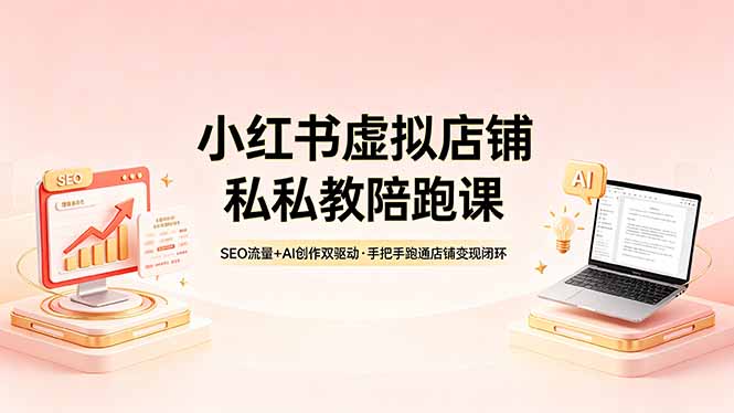 <span style='color:#bd7800'>小红书虚拟店铺私教陪跑课,SEO流量+AI创作双驱动,手把手跑通店铺变现闭环</span>