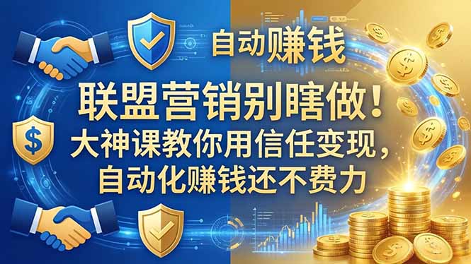 <span style='color:#bd7800'>联盟营销别瞎做!大神课教你用信任变现,自动化赚钱还不费力【原创双语字幕</span>