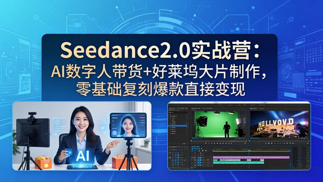 <span style='color:#ff0000'>Seedance2.0实战营:AI数字人带货+好莱坞大片制作,零基础复刻爆款直接变现</span>