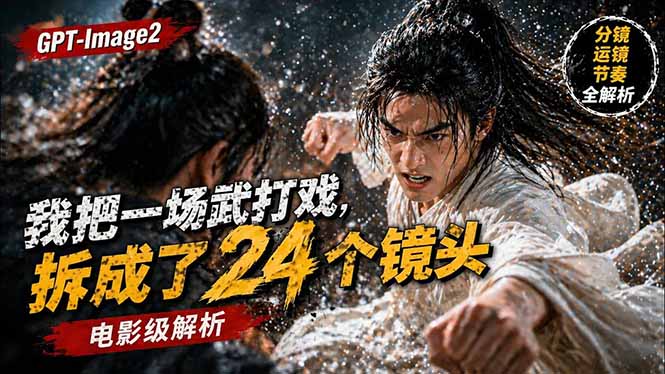 <span style='color:#a100e0'>用GPT-Image2,把一段武打对决拆成24个连续镜头,从人物建立、动作衔接、运镜节奏,到情绪爆发</span>