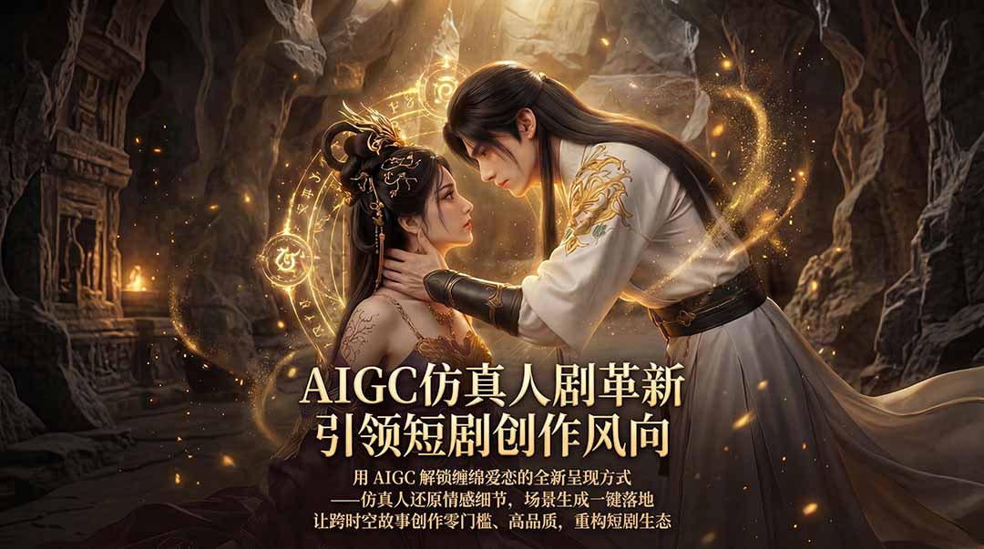 <span style='color:#ff0000'>AIGC 仿真人短剧创作革新,解锁仙侠爱恋全新呈现,一键出高质场景,零门槛打造爆款剧集</span>