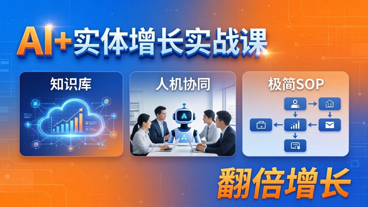 <span style='color:#078a00'>AI+实体增长实战课：知识库+人机协同+极简SOP，助力实体业务翻倍增长</span>