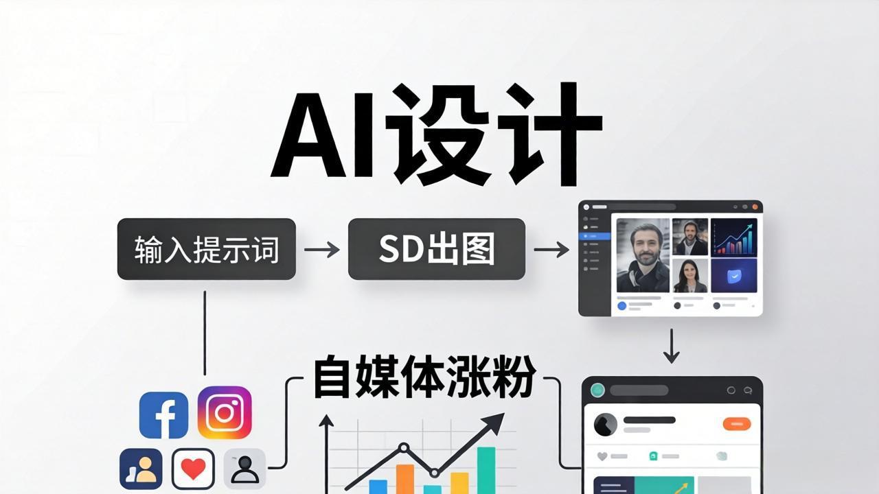 <span style='color:#a100e0'>人人都是AI设计师：SD出图+自媒体涨粉一站教学，告别图文素材焦虑，AI设计让你轻松避开内卷</span>