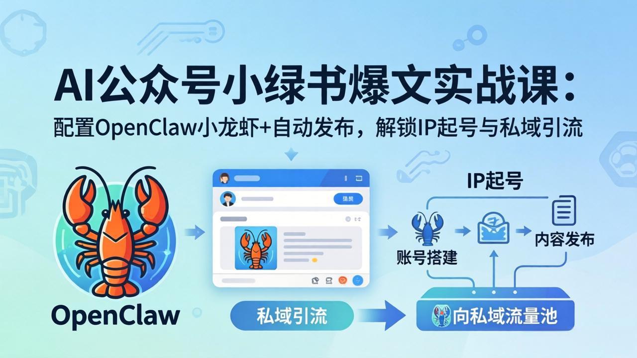 <span style='color:#ff0000'>AI公众号小绿书变现实战课：小绿书爆文写作+OpenClaw自动发布，解锁IP起号与私域引流</span>