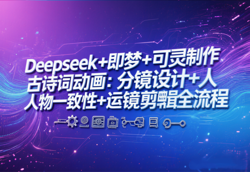 <span style='color:#a100e0'>[AI人工智能] Deepseek+即梦+可灵制作古诗词动画：分镜设计+人物一致性+运镜剪辑全流程</span>