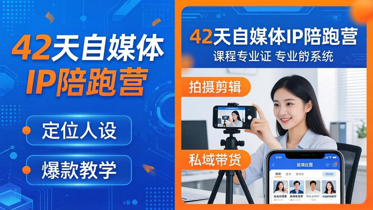 <span style='color:#001aff'>42天自媒体IP陪跑营-26年4月19更新：定位人设爆款全教学，拍摄剪辑私域带货一站式落地</span>