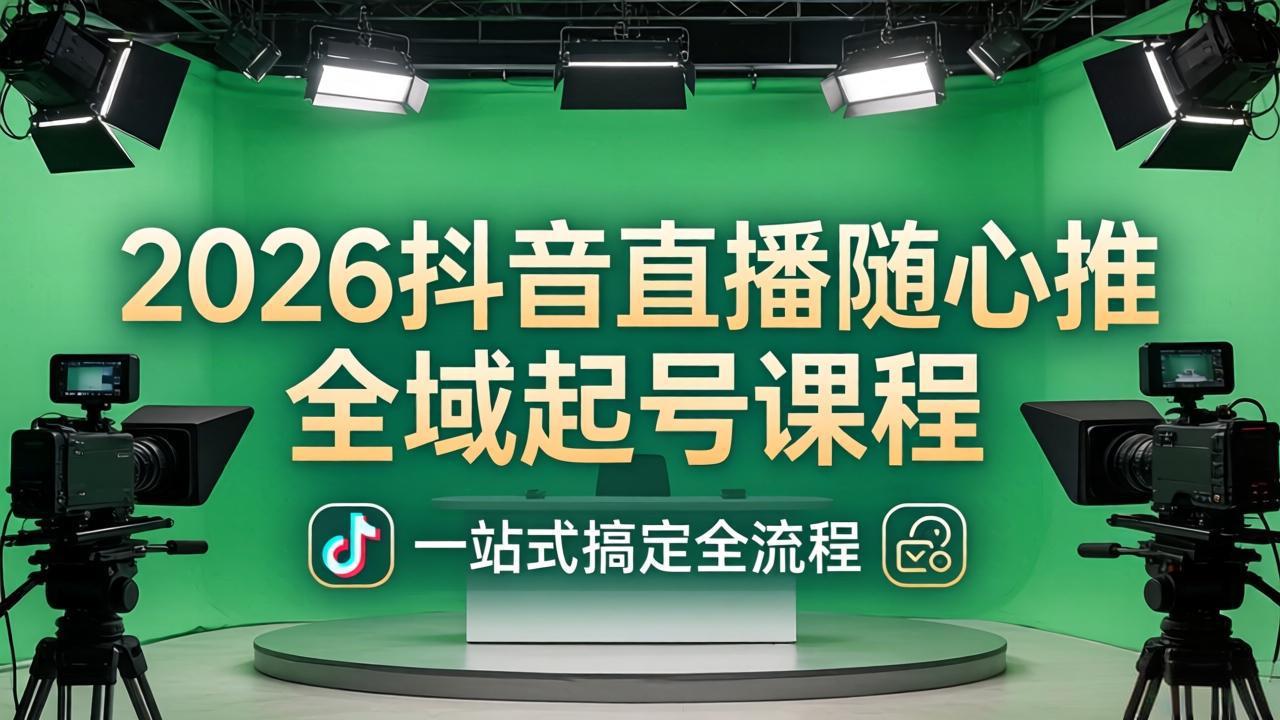 <span style='color:#001aff'>2026抖音直播随心推全域起号课程(更新4月18)：一站式搞定直播起号、稳号、放量全流程</span>