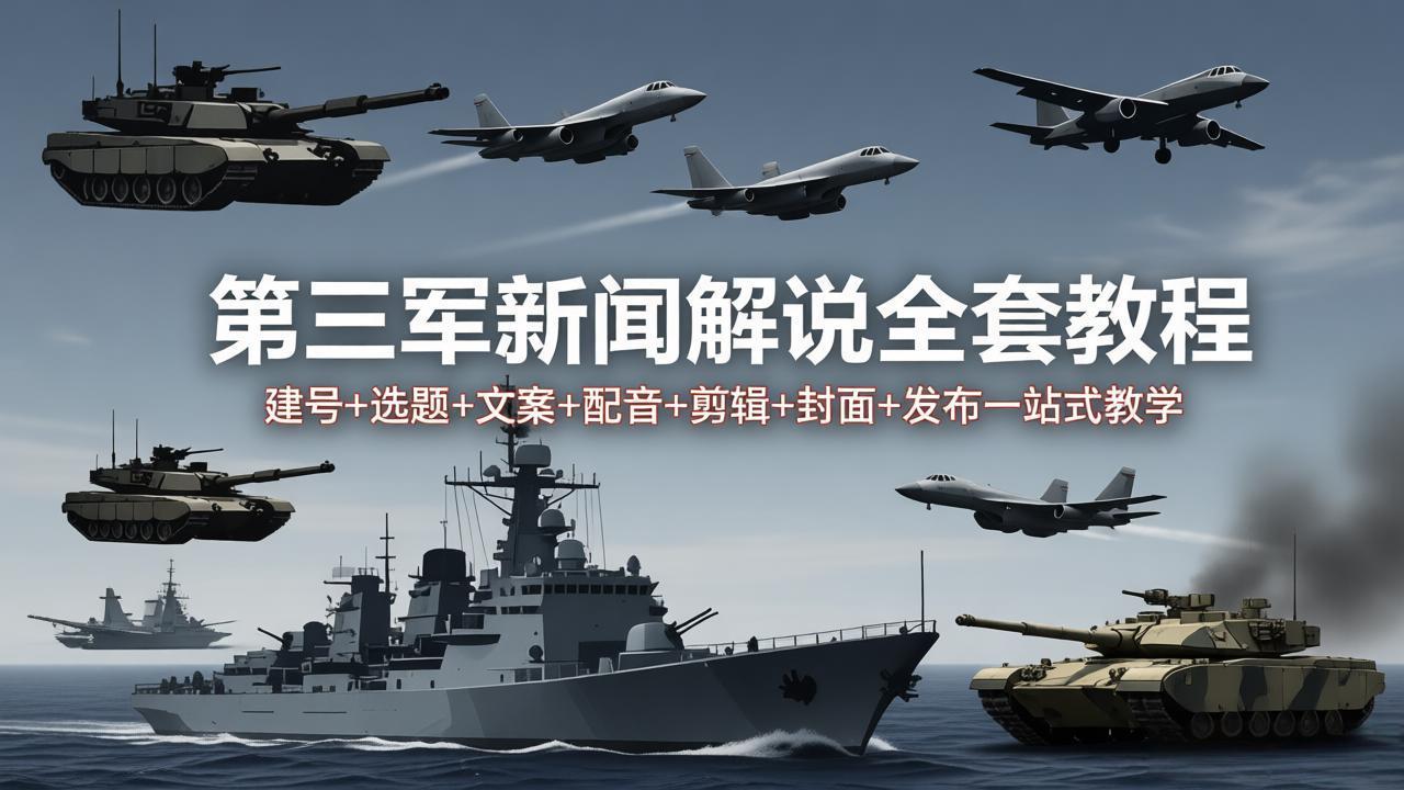<span style='color:#078a00'>第三军迷新闻解说全套教程：建号+选题+文案+配音+剪辑+封面+发布一站式教学</span>