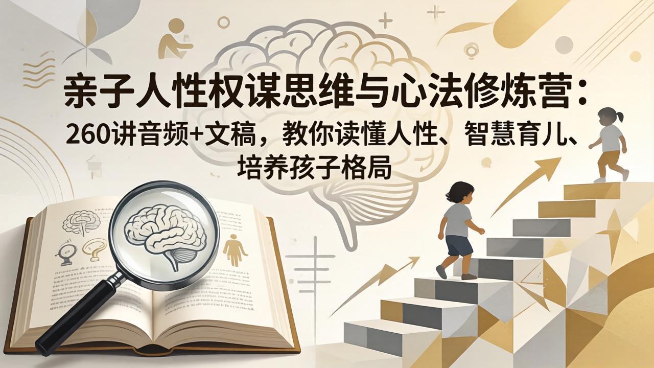 <span style='color:#001aff'>亲子人性权谋思维与心法修炼营：260讲音频+文稿，教你读懂人性、智慧育儿、培养孩子格局</span>