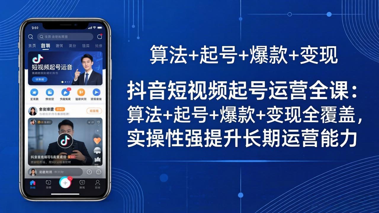 <span style='color:#078a00'>抖音短视频起号运营全课：算法+起号+爆款+变现全覆盖，实操性强提升长期运营能力</span>
