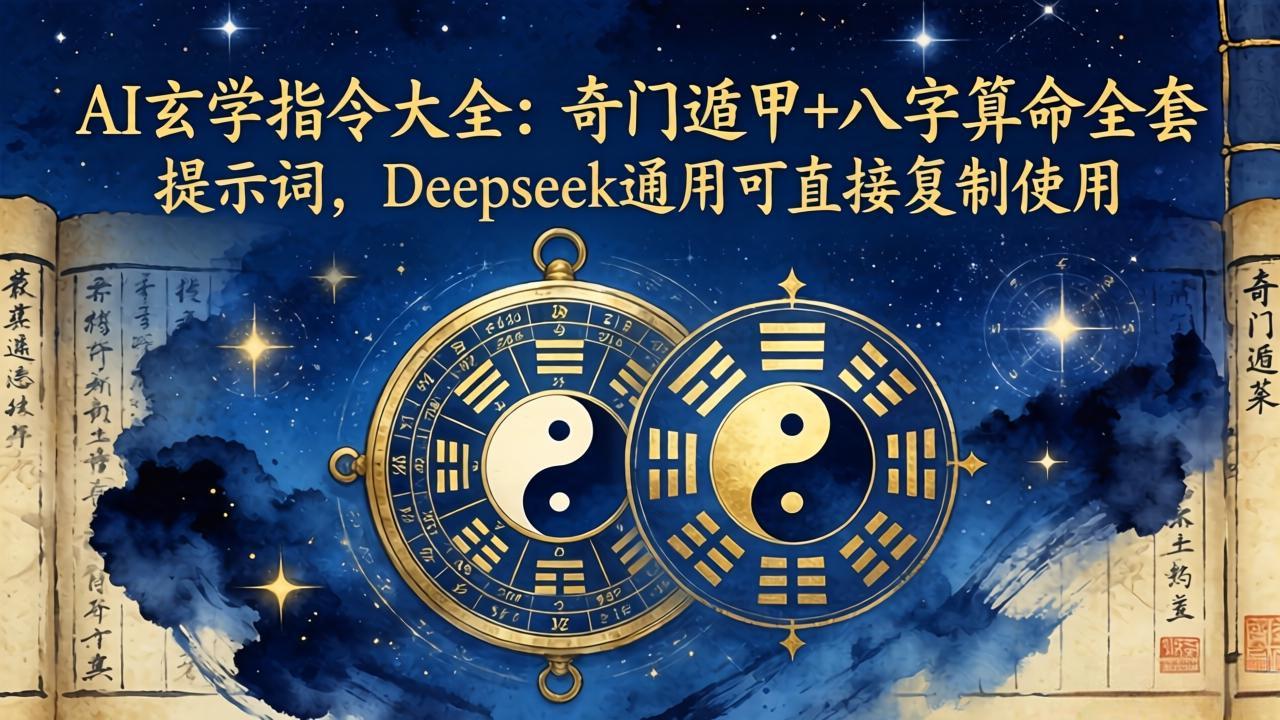 <span style='color:#a100e0'>AI玄学指令大全：奇门遁甲+八字算命全套提示词，Deepseek通用可直接复制使用</span>
