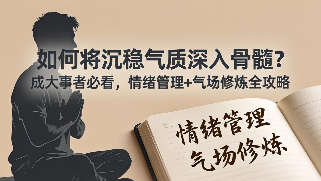 <span style='color:#078a00'>付费文章：如何将沉稳气质深入骨髓？成大事者必看，情绪管理+气场修炼全攻略</span>