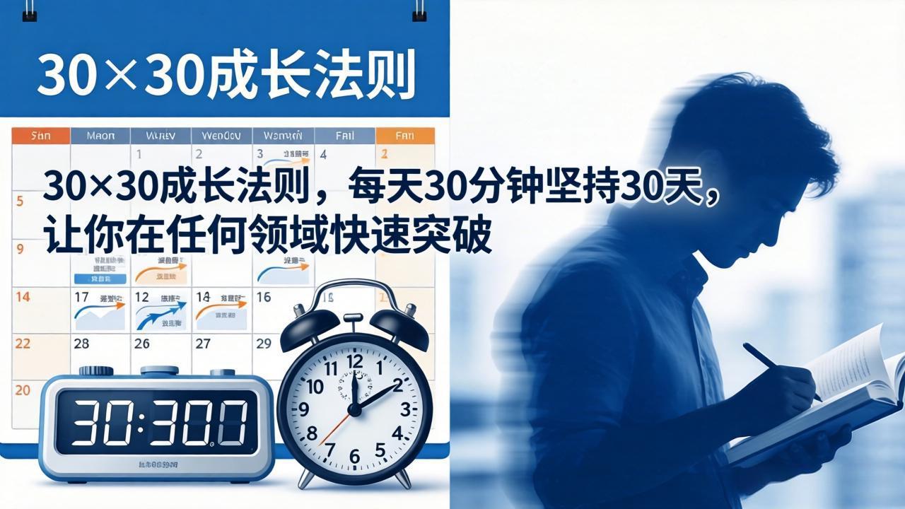 <span style='color:#078a00'>付费文章：30×30成长法则，每天30分钟坚持30天，让你在任何领域快速突破</span>