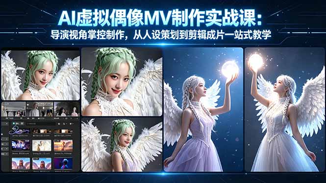<span style='color:#ff0000'>AI虚拟偶像MV制作实战教学:导演视角掌控制作,从人设策划到剪辑成片一站式教学</span>